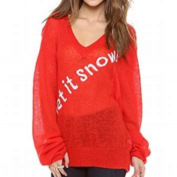 Fun Oversized Bright Red Sweater - Picture 6 of 6